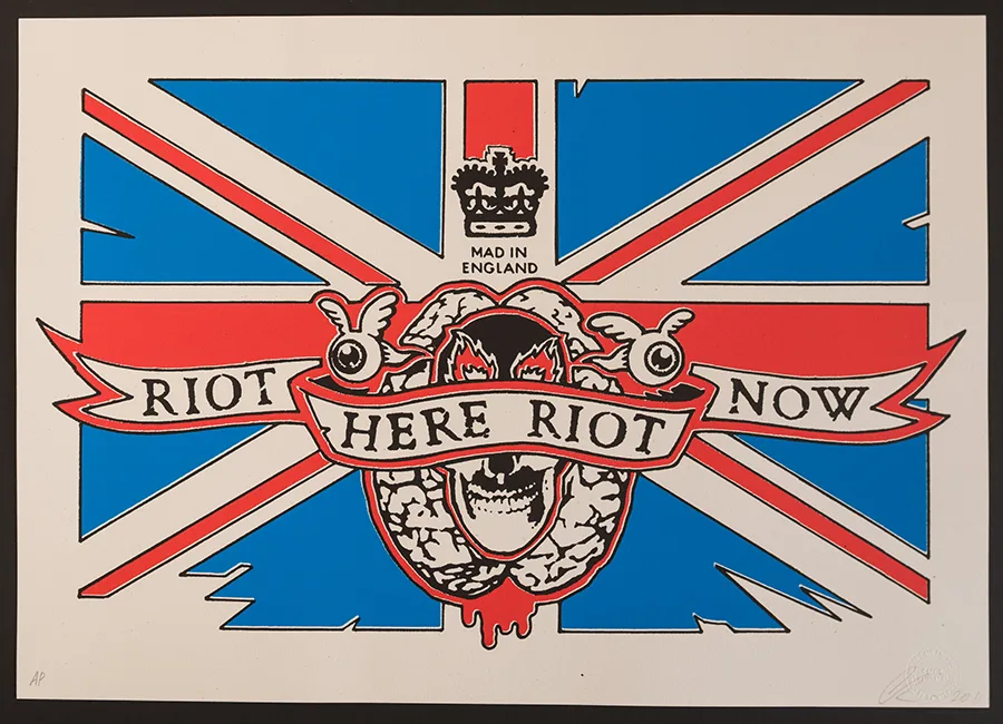 Riot Here Riot Now poster print by Carrie Reichardt.